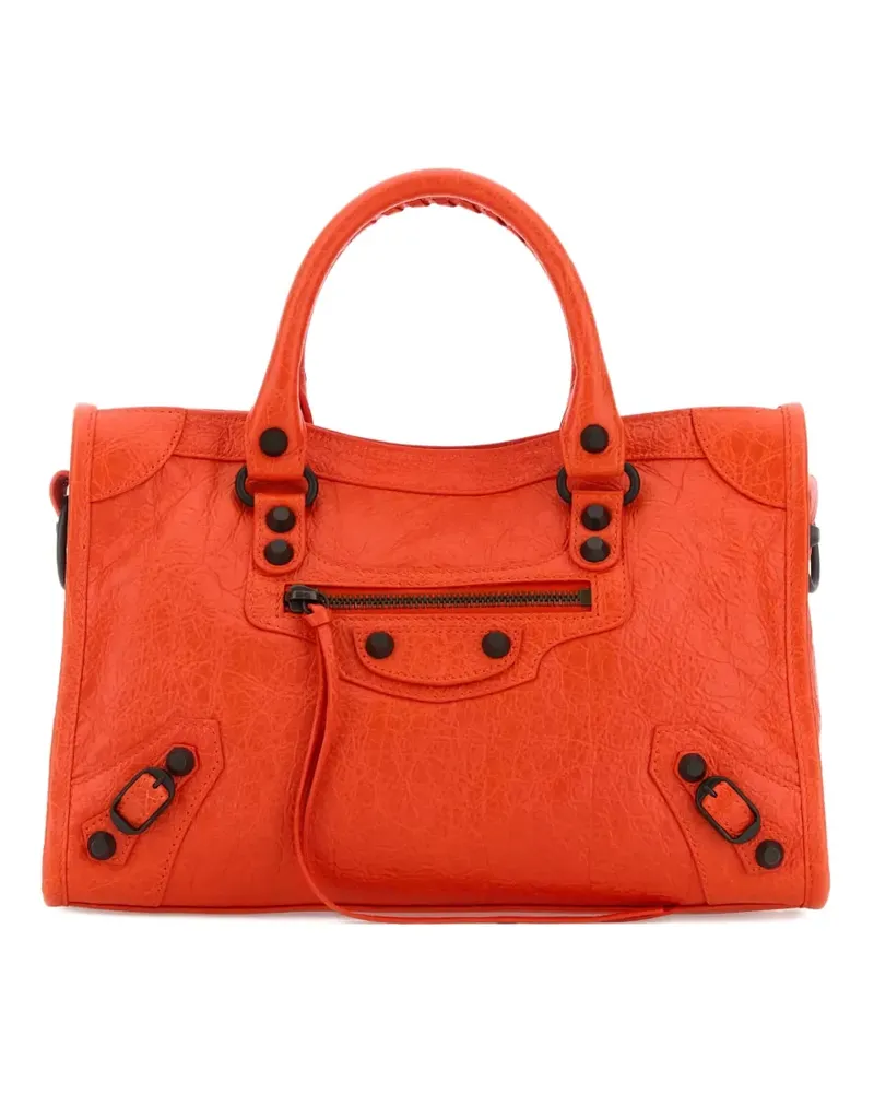 Balenciaga small Le City leather tote bag - Orange Orange
