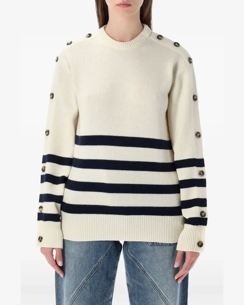 J.W.Anderson Gestreifter Pullover - Weiß Weiß