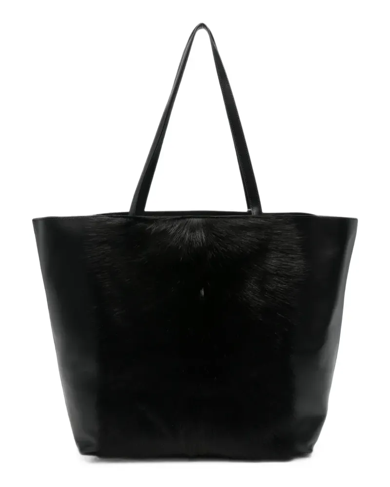 Totême Roam Tote Bag aus Ziegenhaar - Schwarz Schwarz
