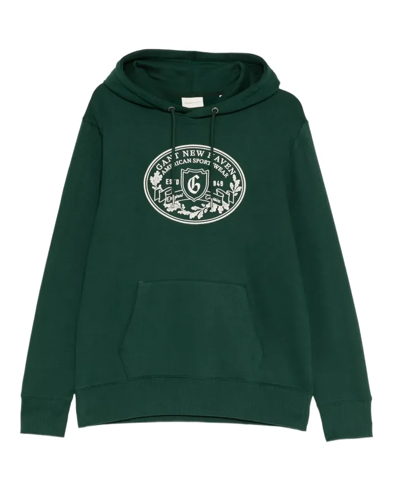Gant Hoodie mit Stickerei - Grün Grün