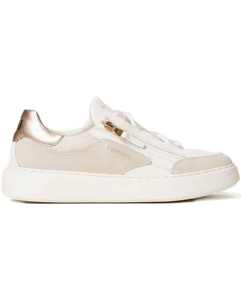 Twin-Set zip-detail sneakers - Weiß Weiß