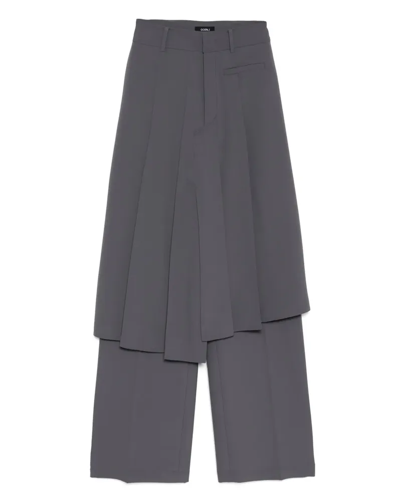 GOEN.J Gerade Hose mit Falten - Grau Grau