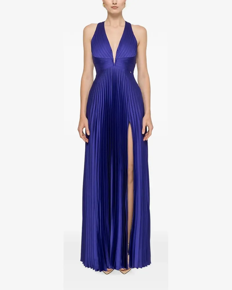 NISSA pleated satin maxi dress - Violett Violett