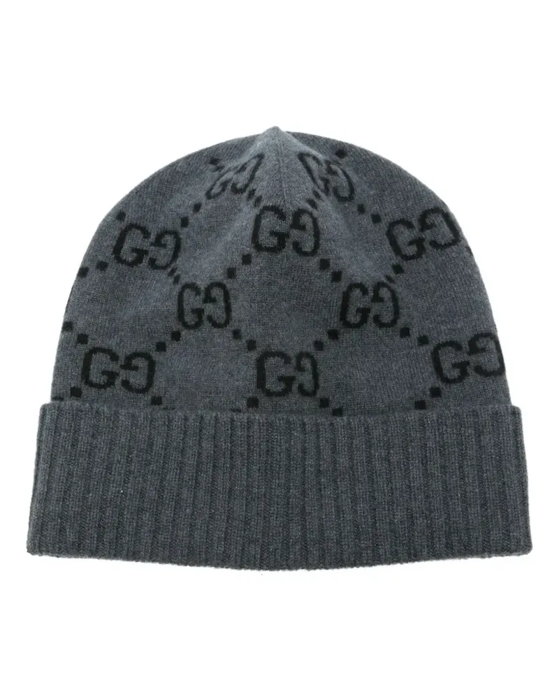 Gucci GG ribbed cashmere beanie - Grau Grau