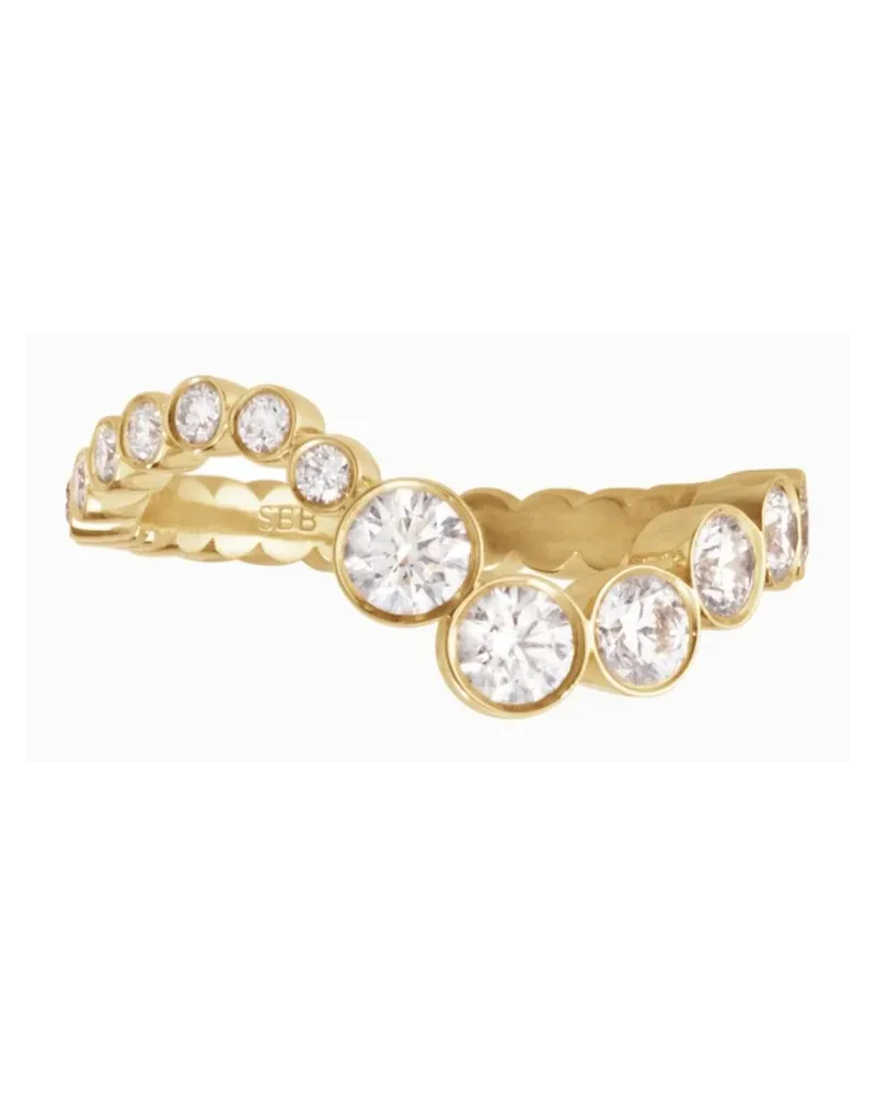 Sophie Bille Brahe 18kt Ensemble Ocean Gelbgoldring mit Diamant Gold