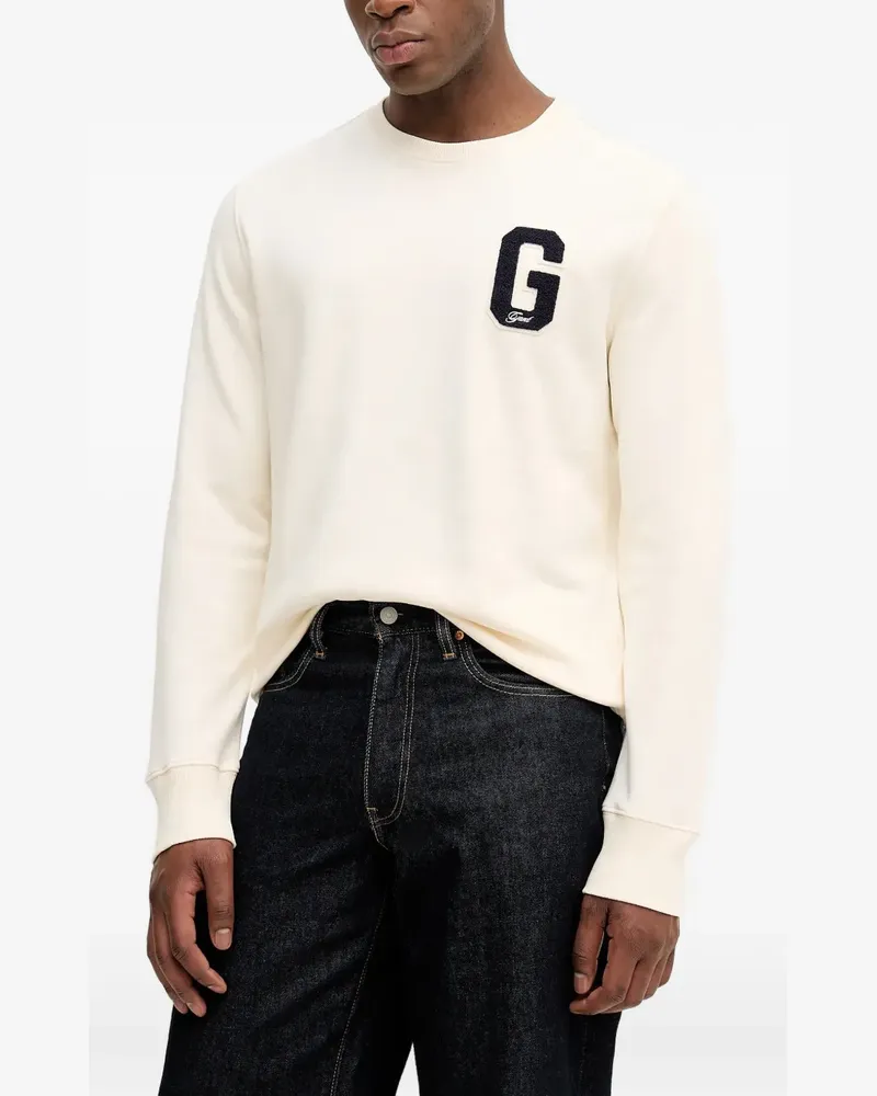 Gant appliqué sweater - Weiß Weiß