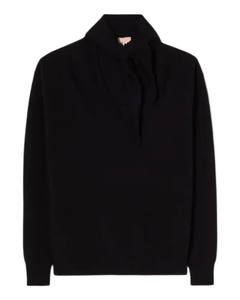 PLAN C Pullover mit V-Ausschnitt - Schwarz Schwarz