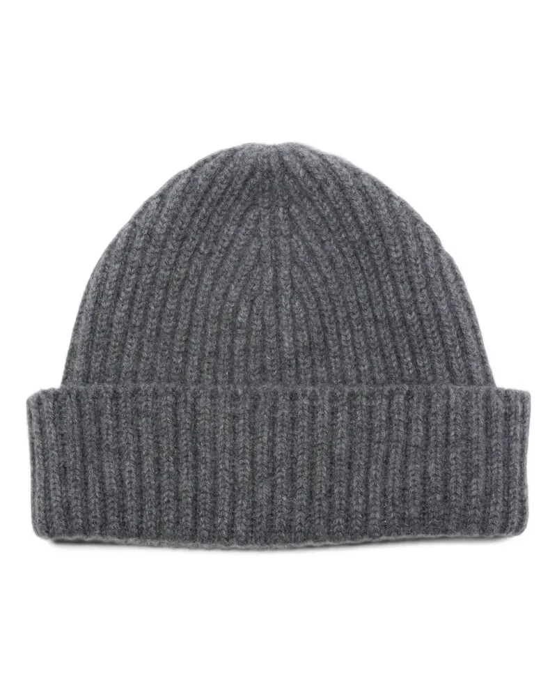 Fedeli Alfredo ribbed-knit cashmere beanie hat - Grau Grau
