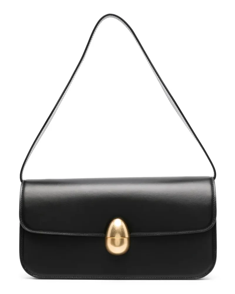 NEOUS Schultertasche mit poliertem Finish - Schwarz Schwarz