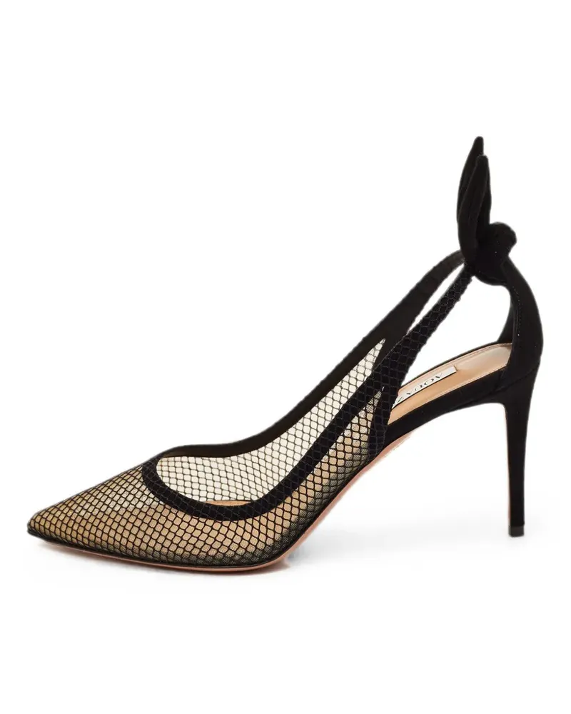 Aquazzura Bow Tie mesh pumps - Schwarz Schwarz