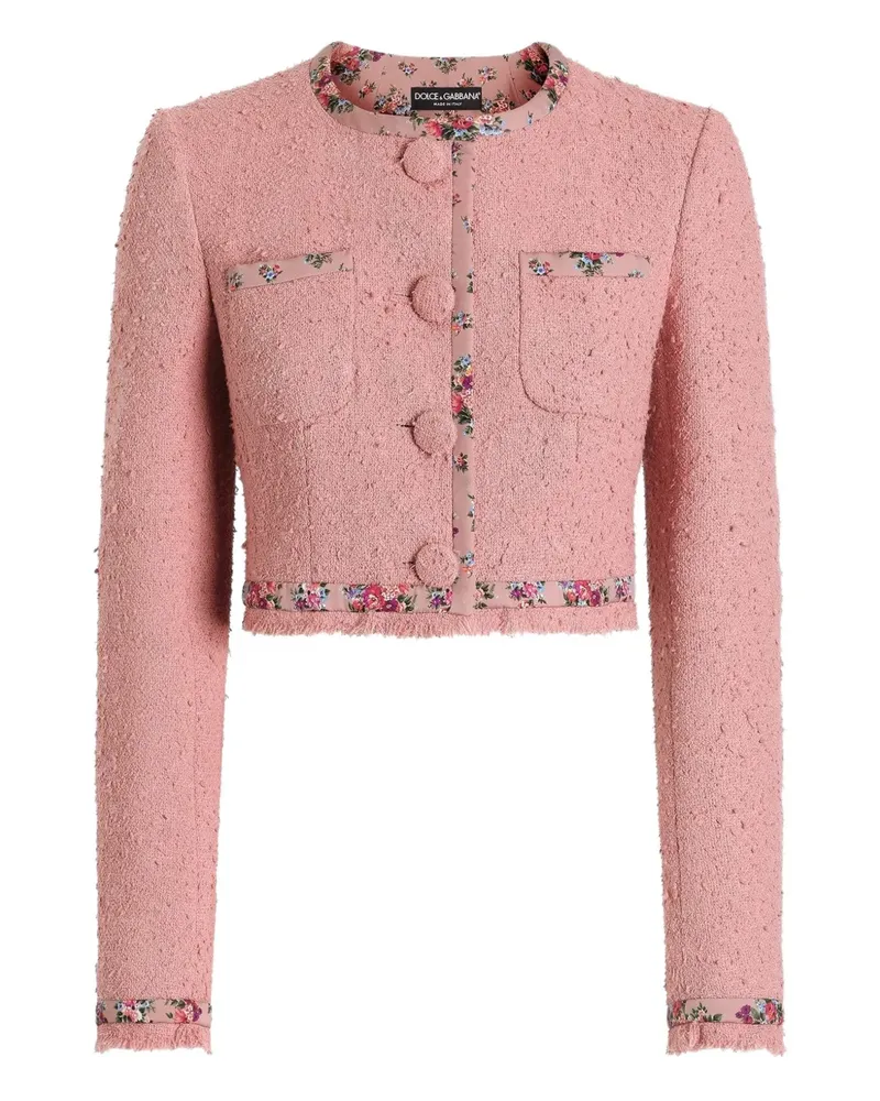Dolce & Gabbana Jacke mit Blumenbesatz - Rosa Rosa