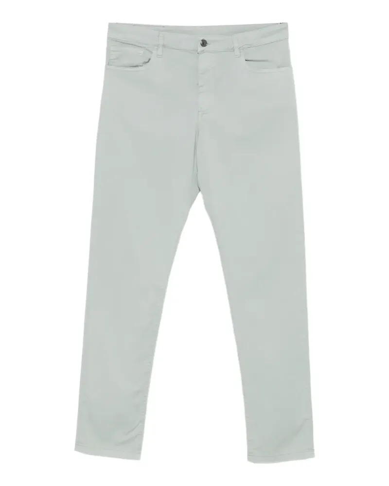 Canali logo-patch trousers - Grün Grün