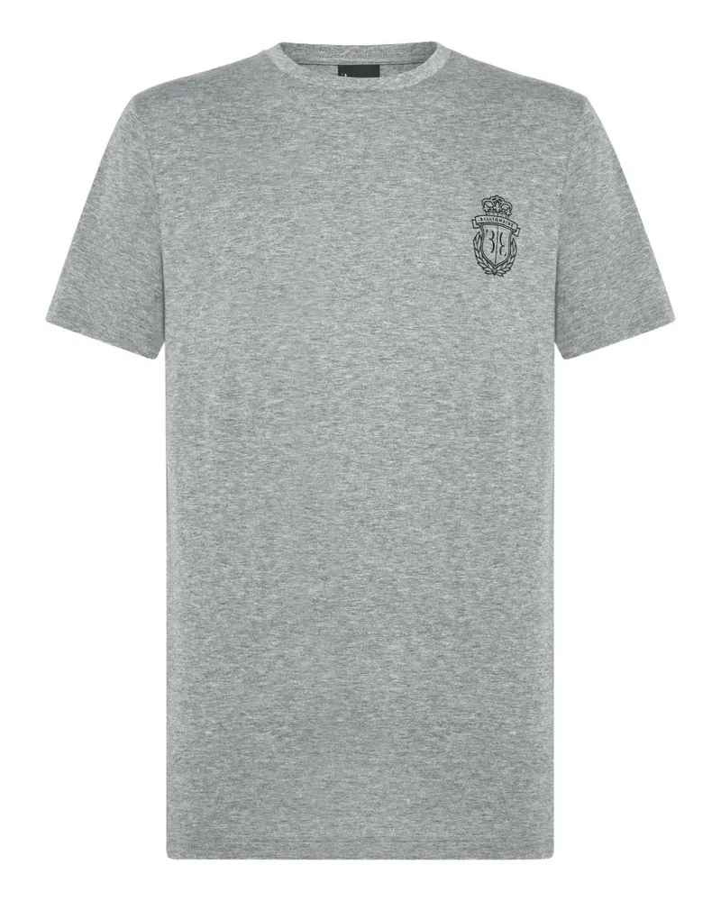 Billionaire logo-embroidered crew-neck T-shirt - Grau Grau