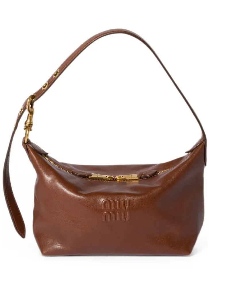 Miu Miu Spirit nappa leather bag - Braun Braun