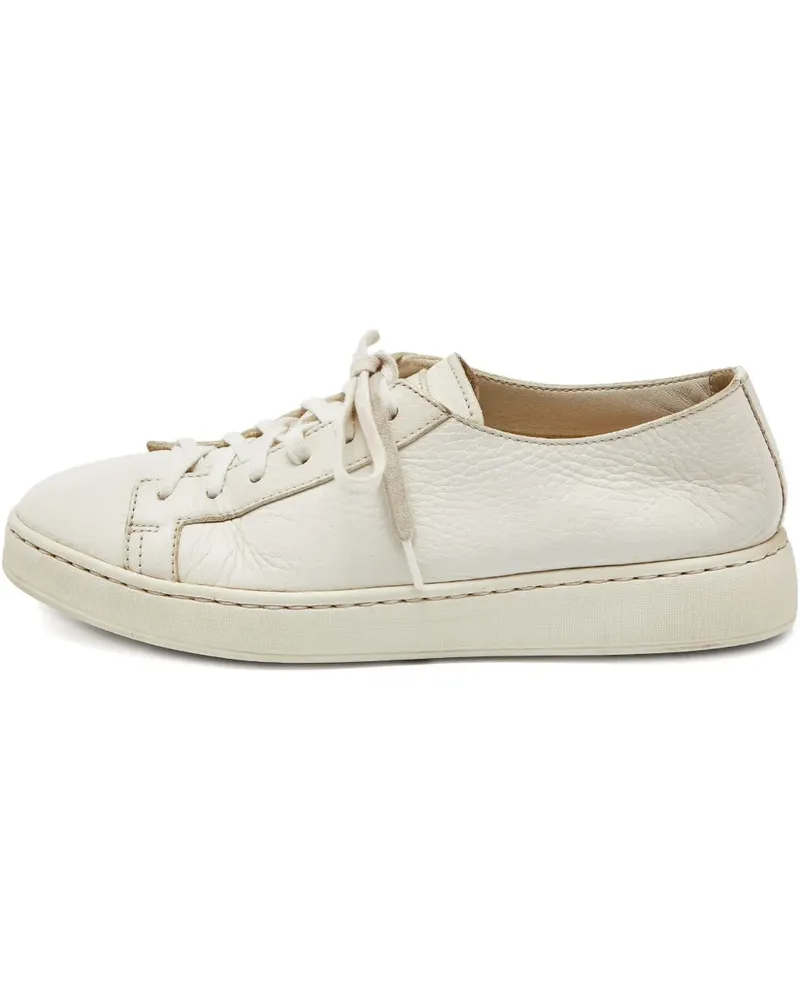 Santoni Sneakers mit Schnürung - Weiß Weiß
