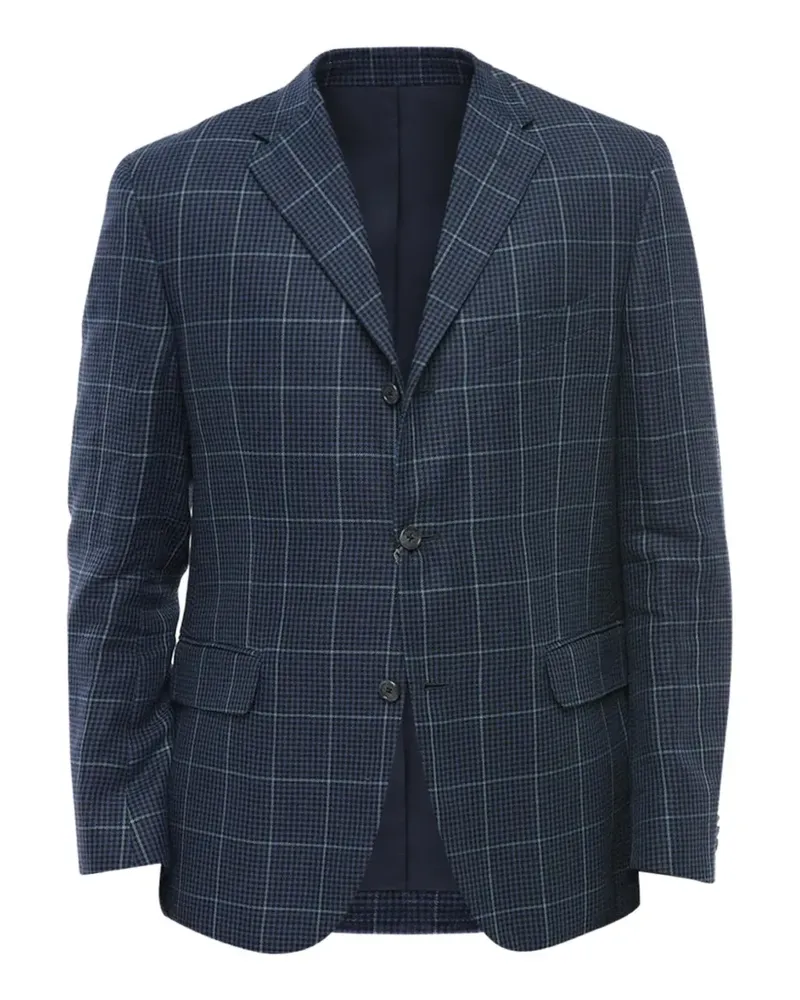 Corneliani checked blazer - Blau Blau