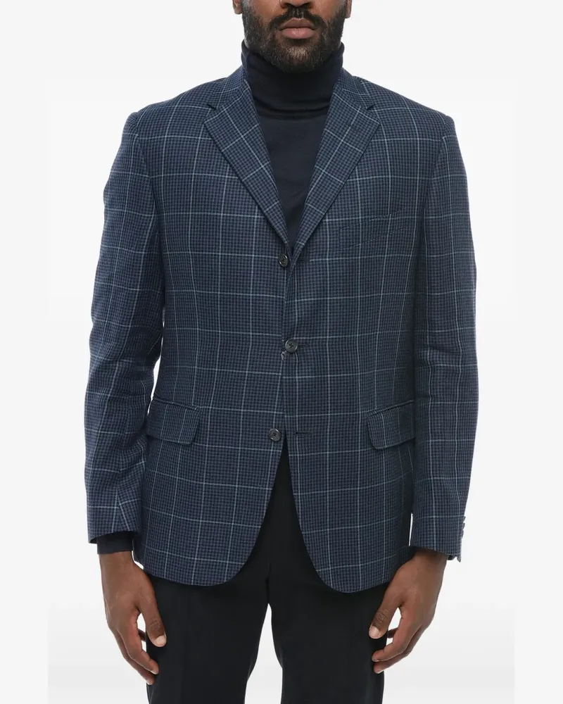Corneliani Kariertes Sakko - Blau Blau