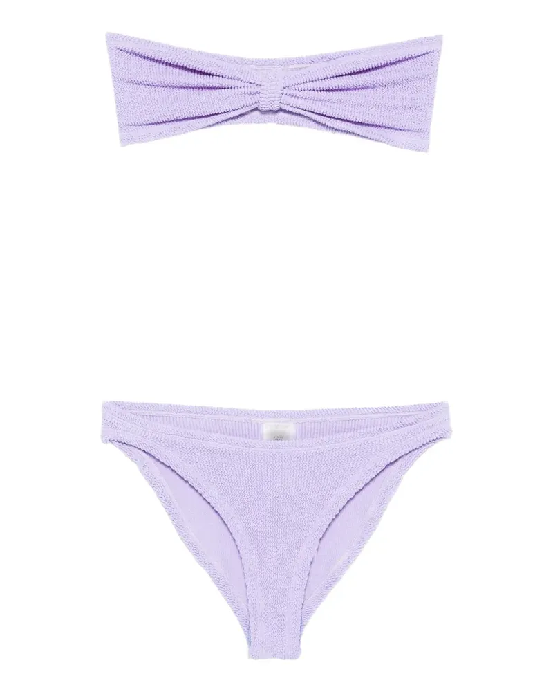 Hunza G Bikini in Knitteroptik - Violett Violett