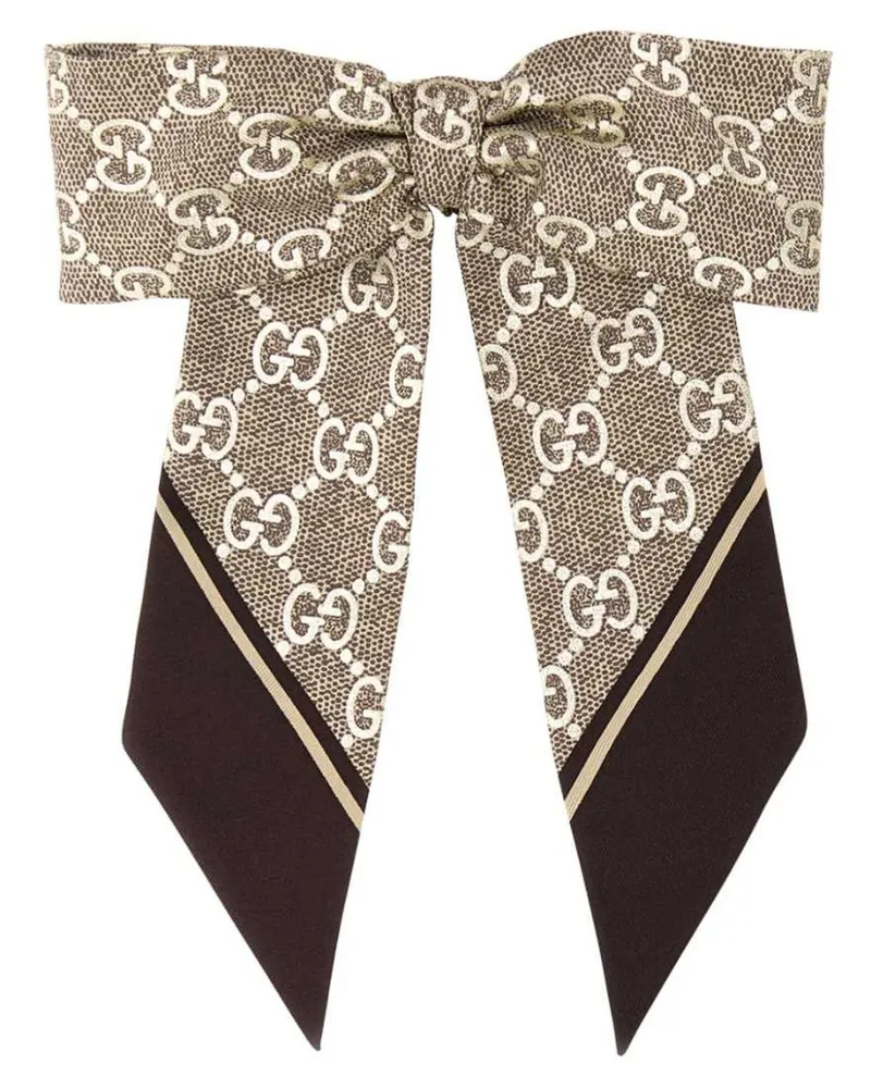 Gucci Haargummi mit GG-Jacquardmuster - Braun Braun