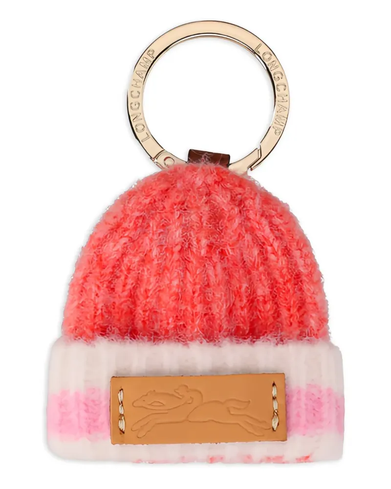 Longchamp logo-patch keyring - Rosa Rosa