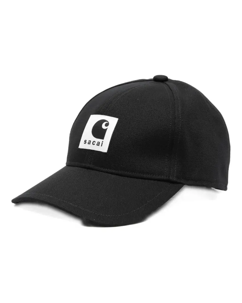 Sacai x Carhartt WIP logo-patch cap - Schwarz Schwarz