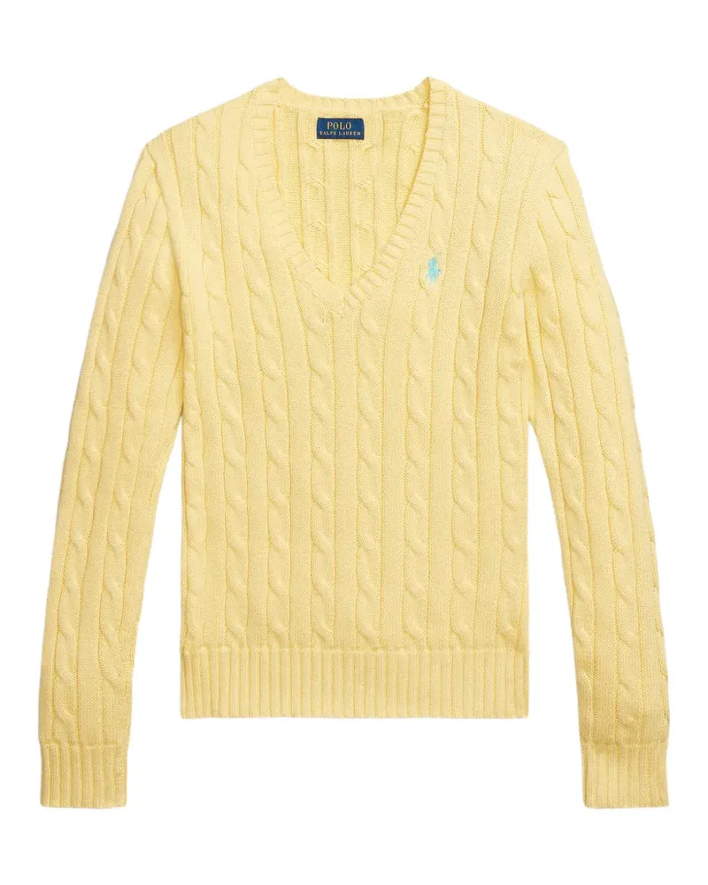 Ralph Lauren cable-knit V-neck jumper - Gelb Gelb
