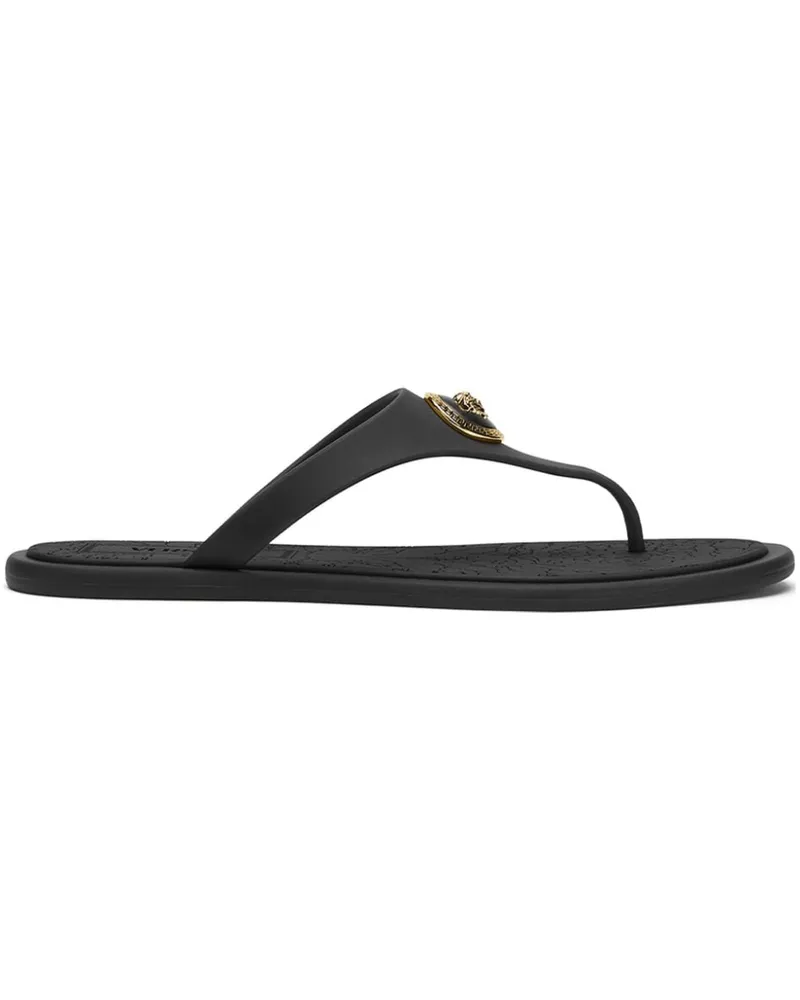 Versace Flache Alia Sandalen - Schwarz Schwarz