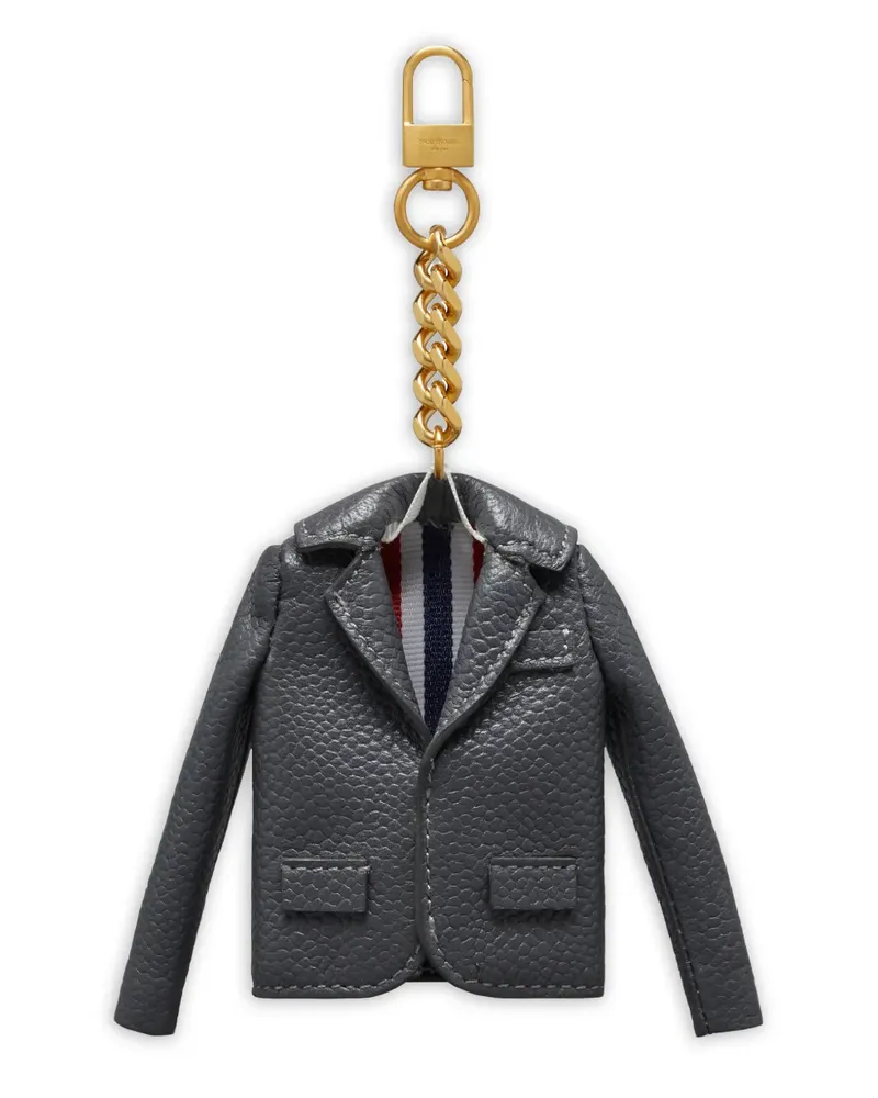 Thom Browne Taschenanhänger mit Jackenmotiv - Grau Grau