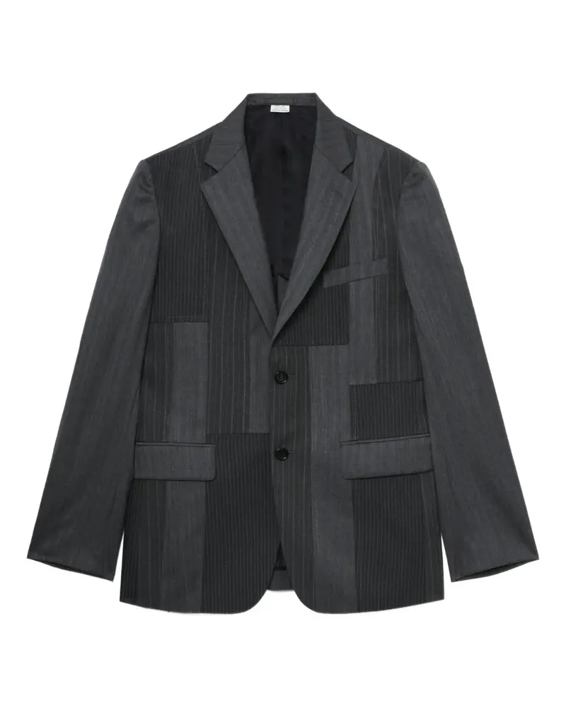 Comme des Garçons Patchwork-Jacke mit Nadelstreifen - Grau Grau