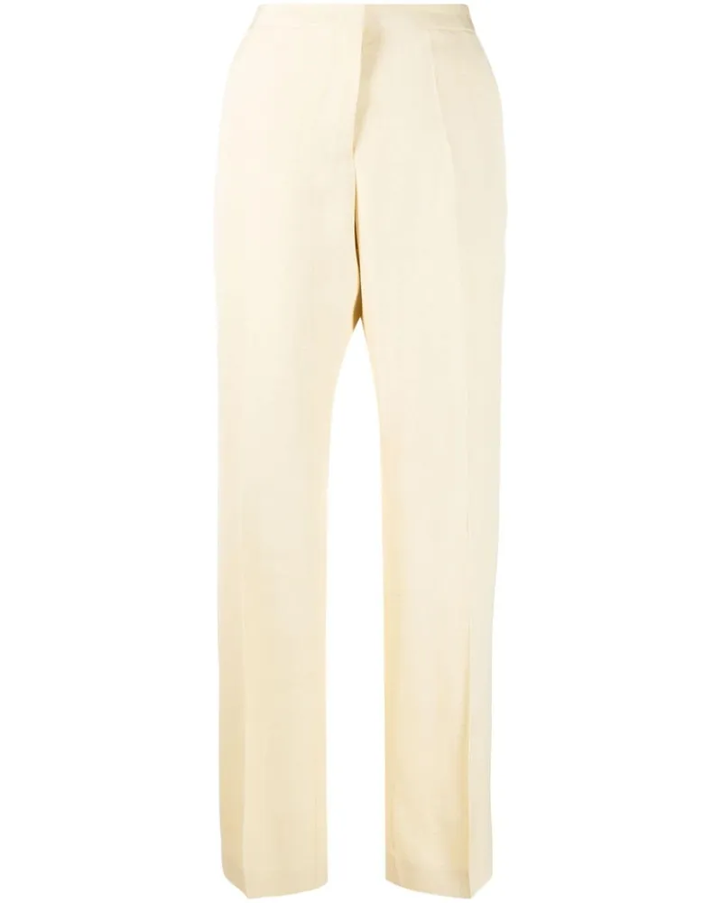 Jil Sander Klassische Hose mit Bügelfalten - Gelb Gelb