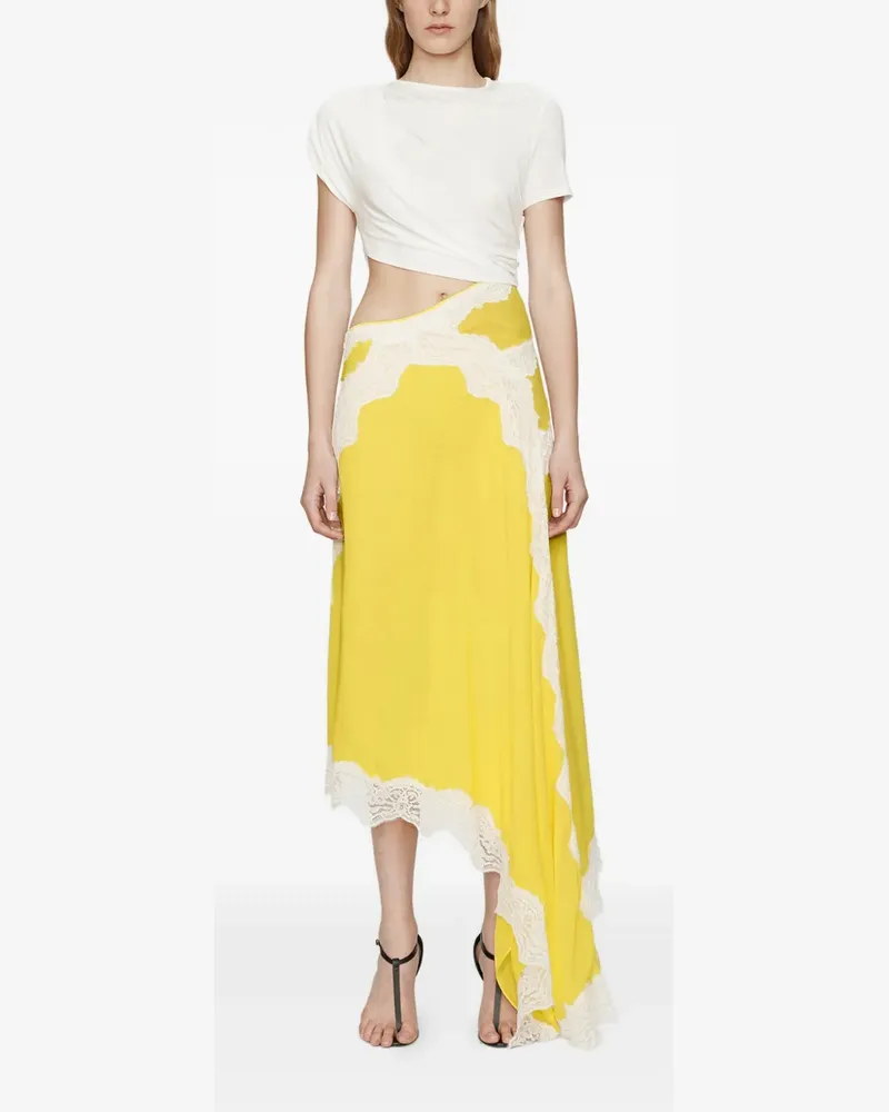 Christopher Esber Verve T-Shirtkleid aus Spitze - Gelb Gelb