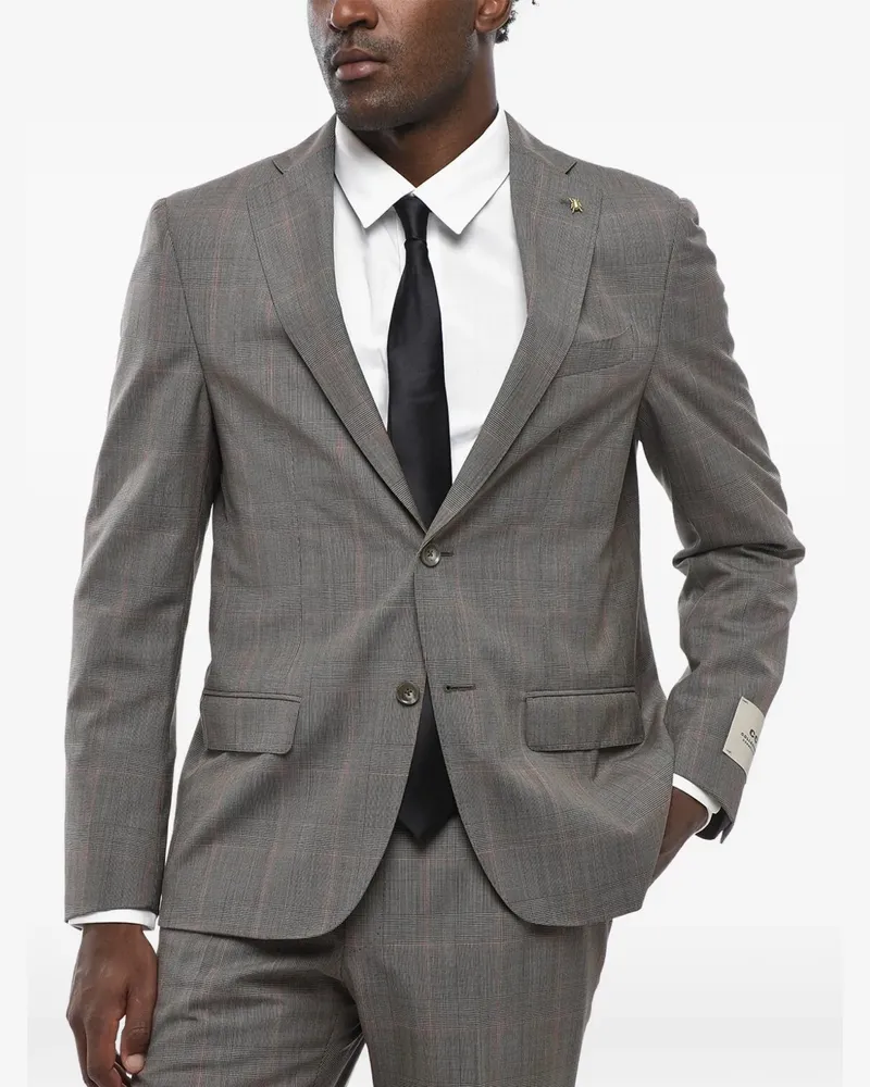 Corneliani District Check virgin wool suit - Grau Grau