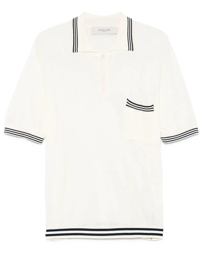 Golden Goose Gestricktes Poloshirt - Weiß Weiß