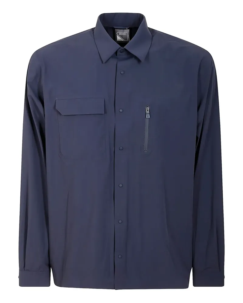 Herno Hemd mit Reißverschlusstaschen - Blau Blau