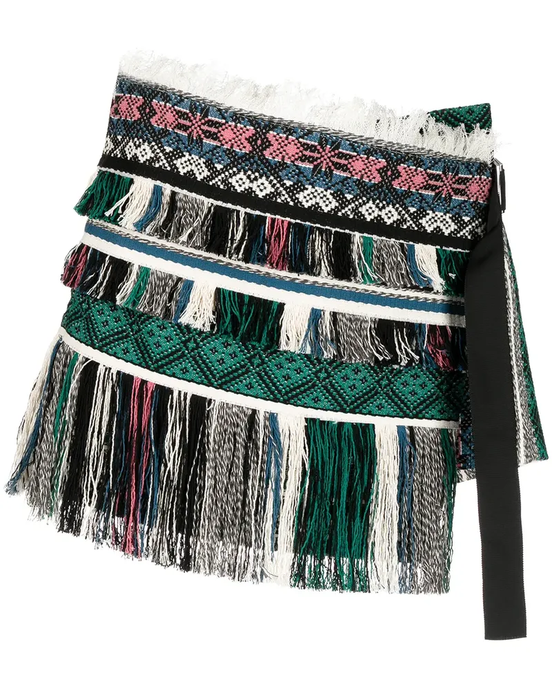 Sacai Asymmetrische Shorts - Mehrfarbig Mehrfarbig