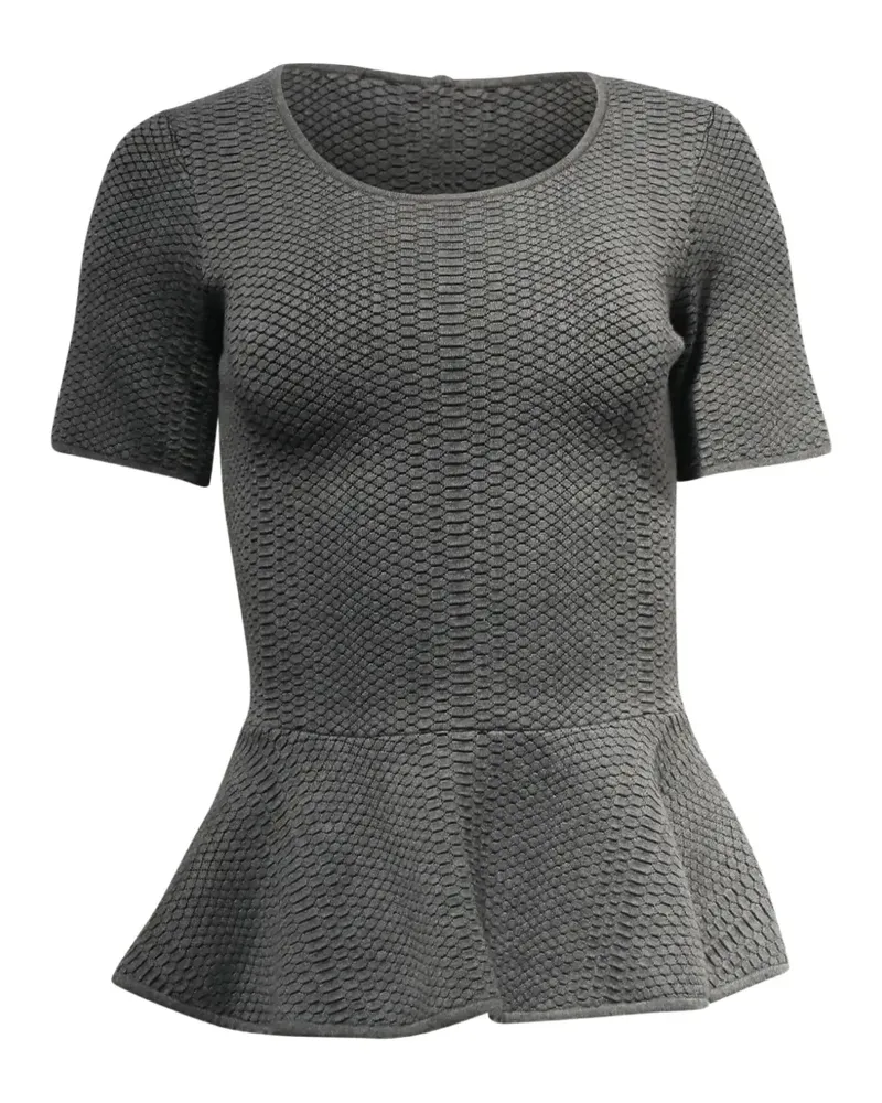 Sandro peplum knitted blouse - Grau Grau