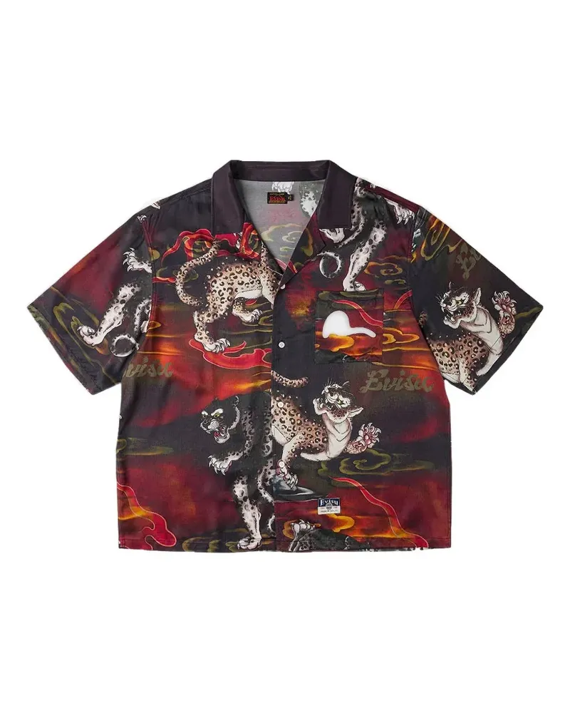 Evisu leopard-print shirt - Schwarz Schwarz