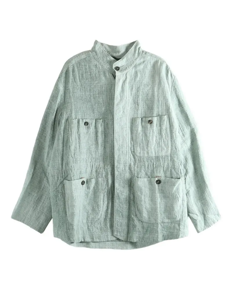 Ziggy Chen linen shirt jacket - Grün Grün