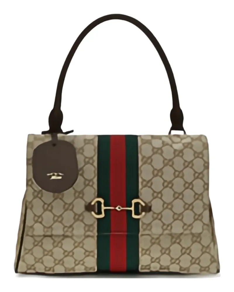 Gucci Paparazzo Web medium tote bag - Braun Braun