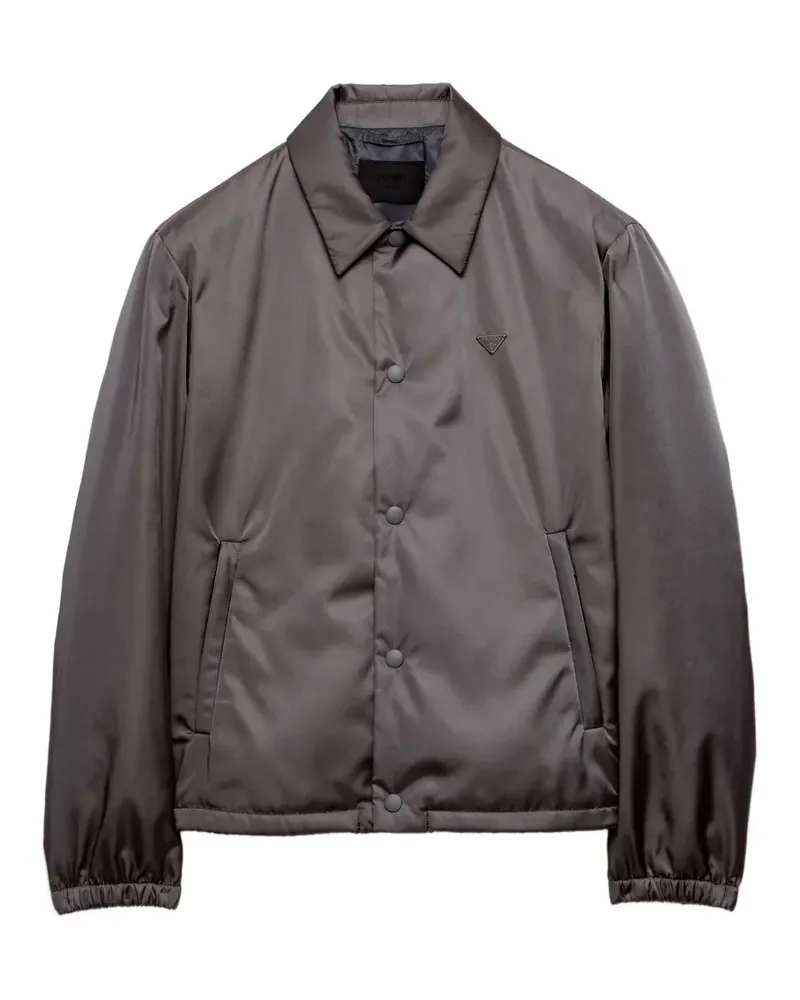 Prada Hemdjacke aus Re-Nylon - Grau Grau