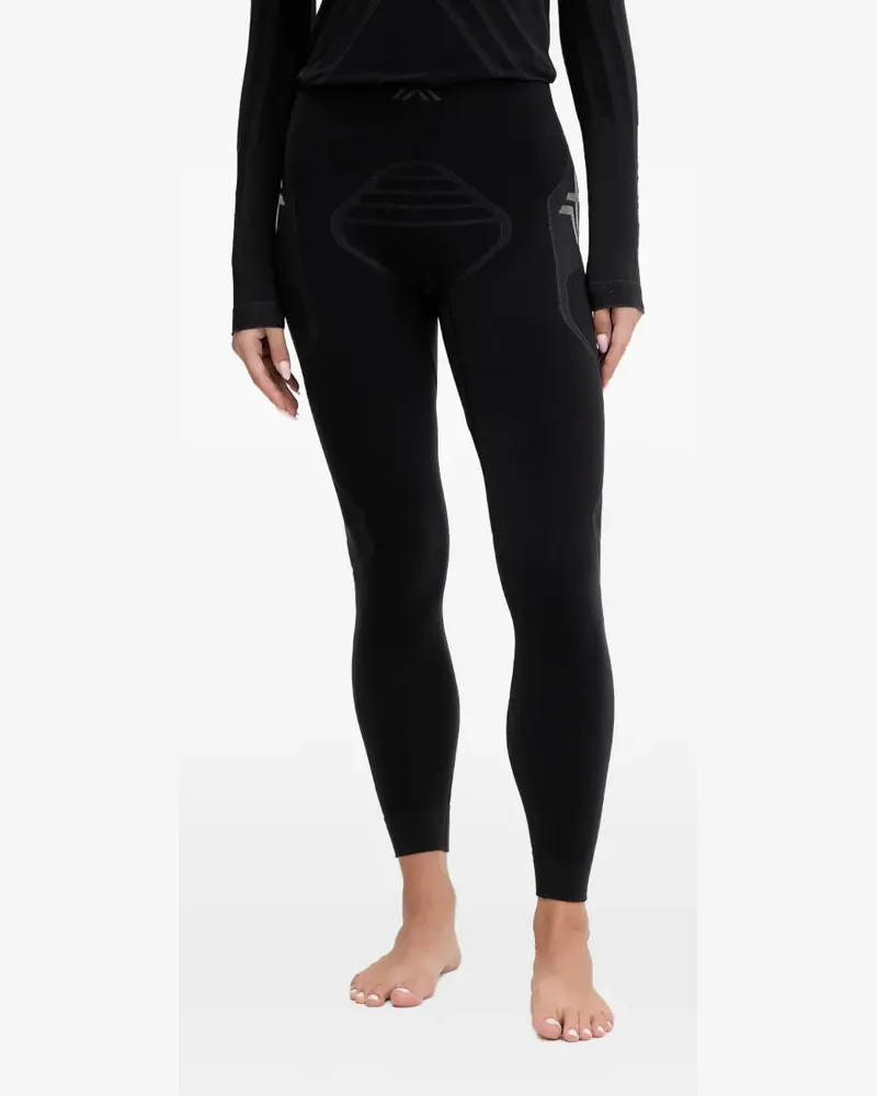 X-Bionic logo-waistband ski pants - Schwarz Schwarz