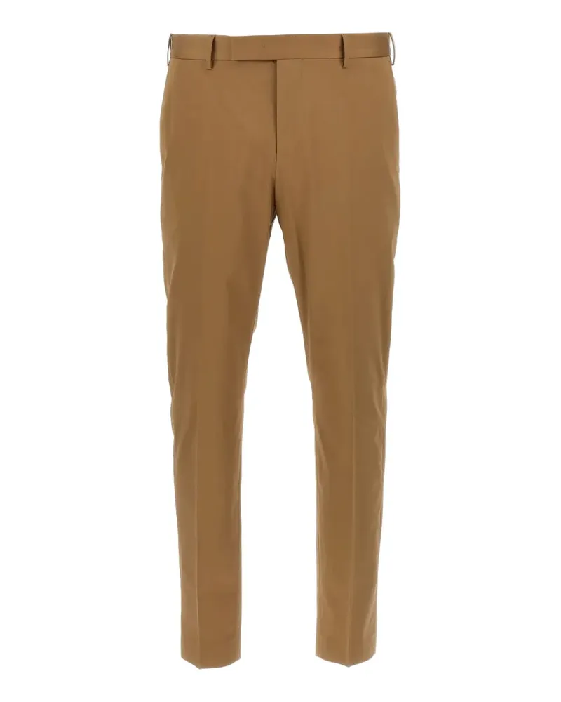 PT TORINO logo-plaque tailored trousers - Braun Braun