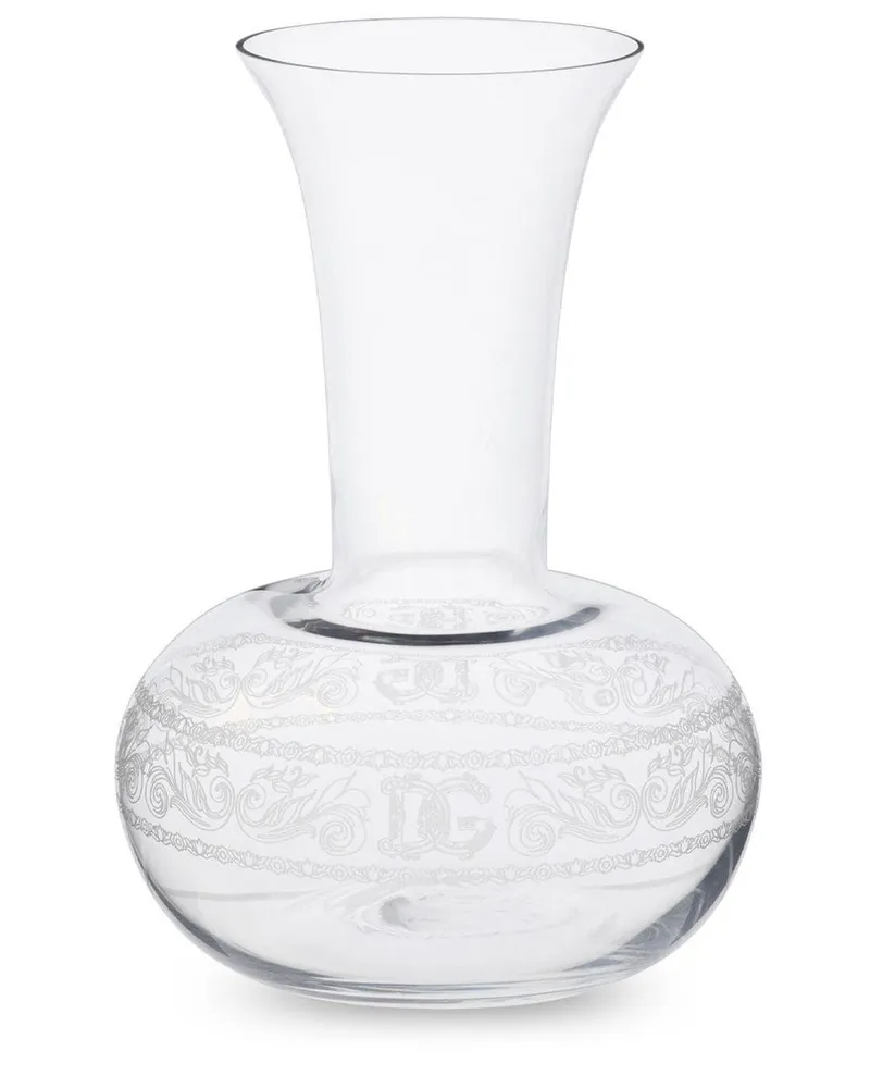 Dolce & Gabbana Weinkaraffe mit Logo - Weiß Weiß
