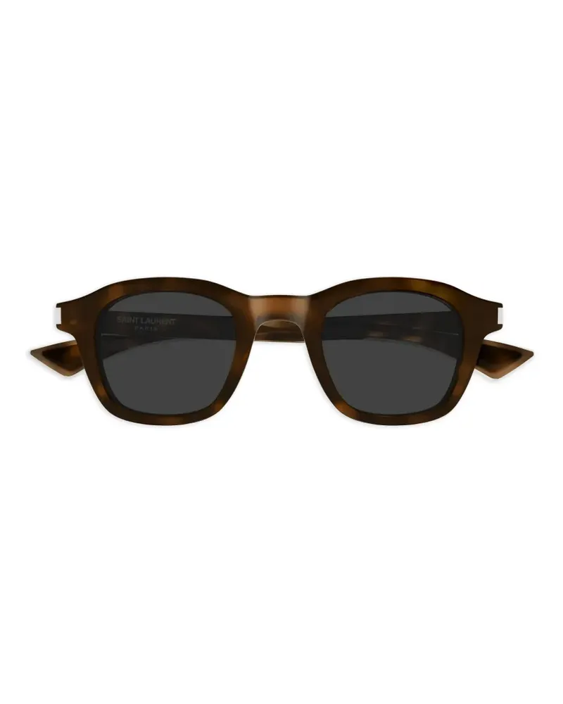 Saint Laurent Sonnenbrille mit eckigem Gestell - Braun Braun
