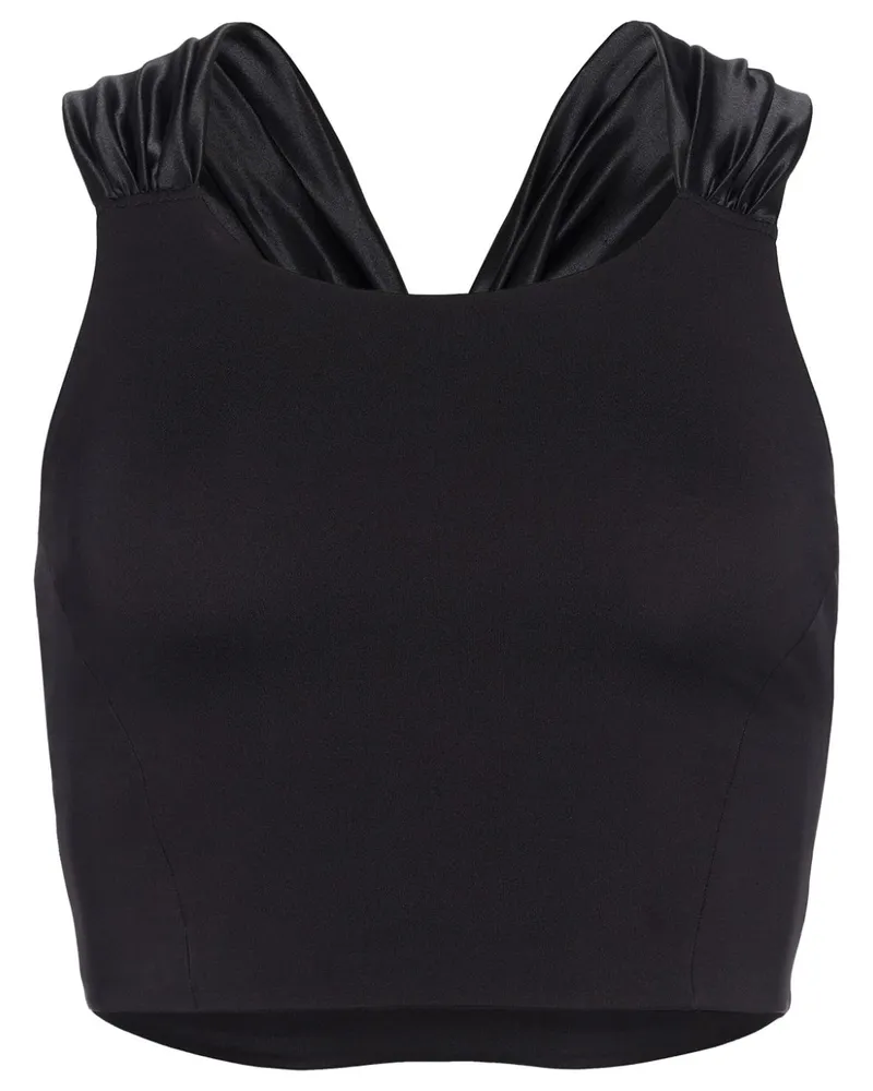 Eres Ada Cropped-Top - Schwarz Schwarz