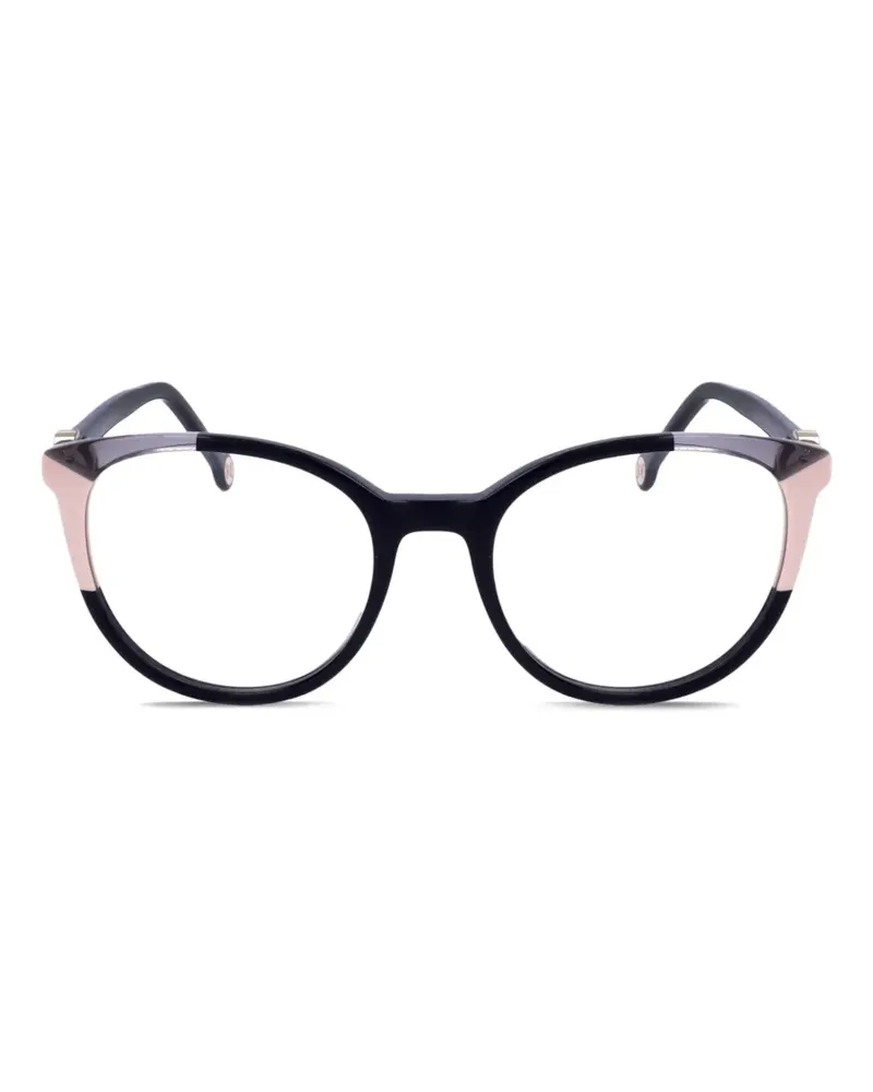 Carolina Herrera New York Brille mit rundem Gestell - Schwarz Schwarz