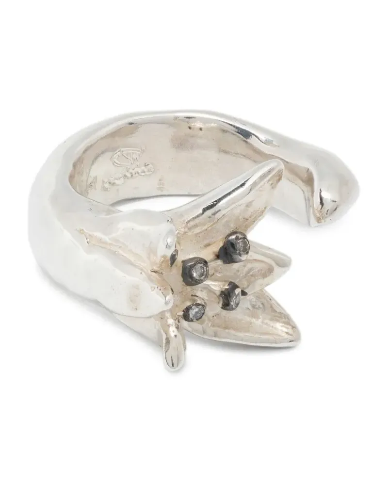 Rosa Maria Ring aus Sterlingsilber mit Diamant Silber
