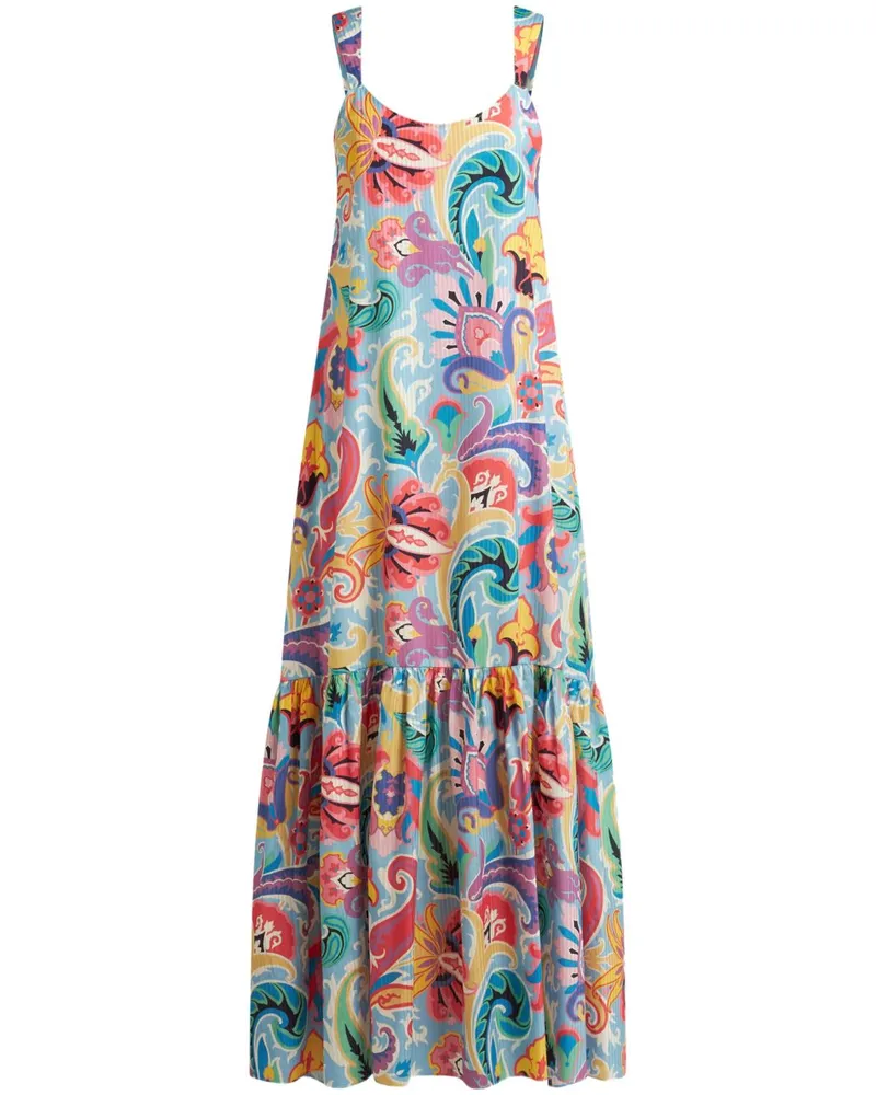 Etro Langes Stufenkleid - Blau Blau