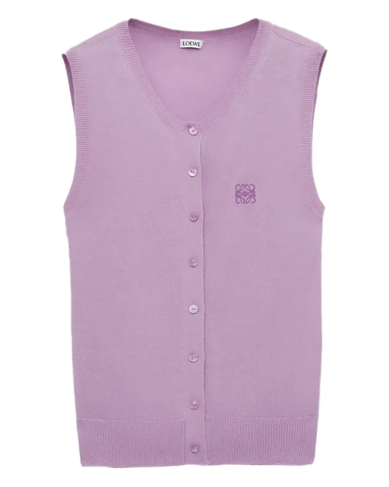 Loewe Geknöpfte Weste mit Logo-Stickerei - Rosa Rosa