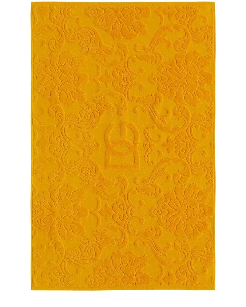 Dolce & Gabbana Badematte aus Frottee - Gelb Gelb